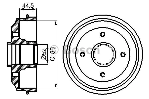Psa Arka Fren Kampanası P309 P306 Xsara Zx Xsara 1.4i / 1.6i / 1.8i / 1.9 Abssız - Bosch 0986477070