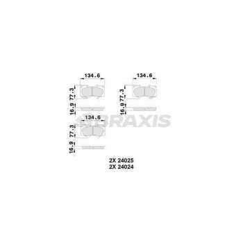 ON FREN BALATASI TOYOTA HILUX 2009-2012 LAND CRUISER J12 03-> MITSUBUSHI PAJERO 2007-2012 - BRAXIS AB0226