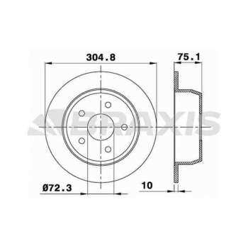 ARKA FREN DISKI JEEP GRAND CHEROKEE II 99>05 - BRAXIS AD1029