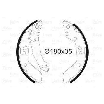 HYUNDAI ARKA FREN BALATASI PABUC KAMPANA GENIS TIP HYUNDAI HYUNDAI ACCENT 1.3 1.5. 1.6 2000-2005 EXCEL 1990- - VALEO 564033