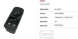 MITO 08-18 SOL İKİLİ + AYNA AYAR - MCAR-AN1208