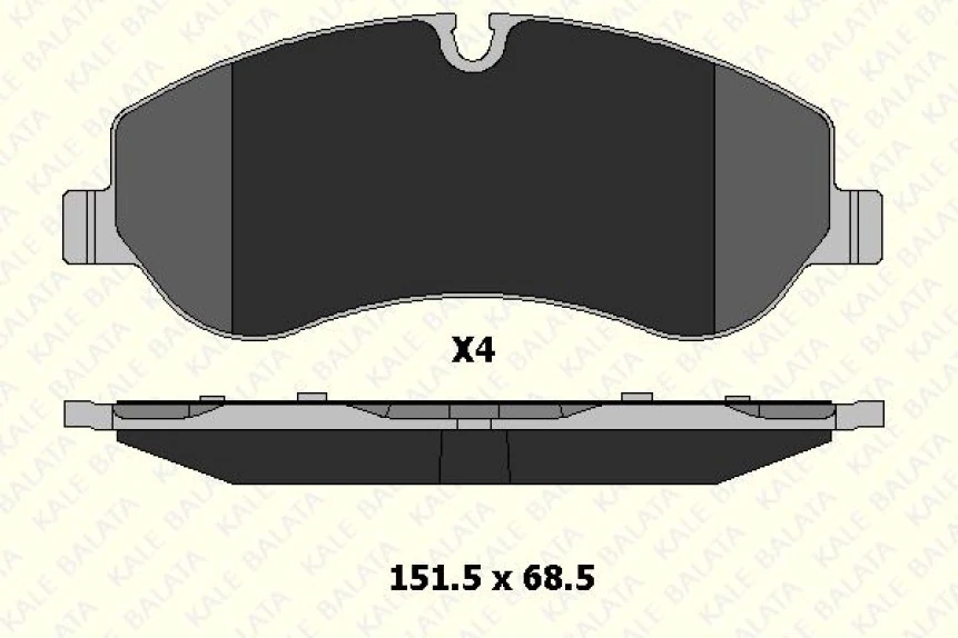 Ford On Fren Balatası Transıt Custom V362-V363 12> (arka Tek Teker) - Kale B 25602 174 04 Msh