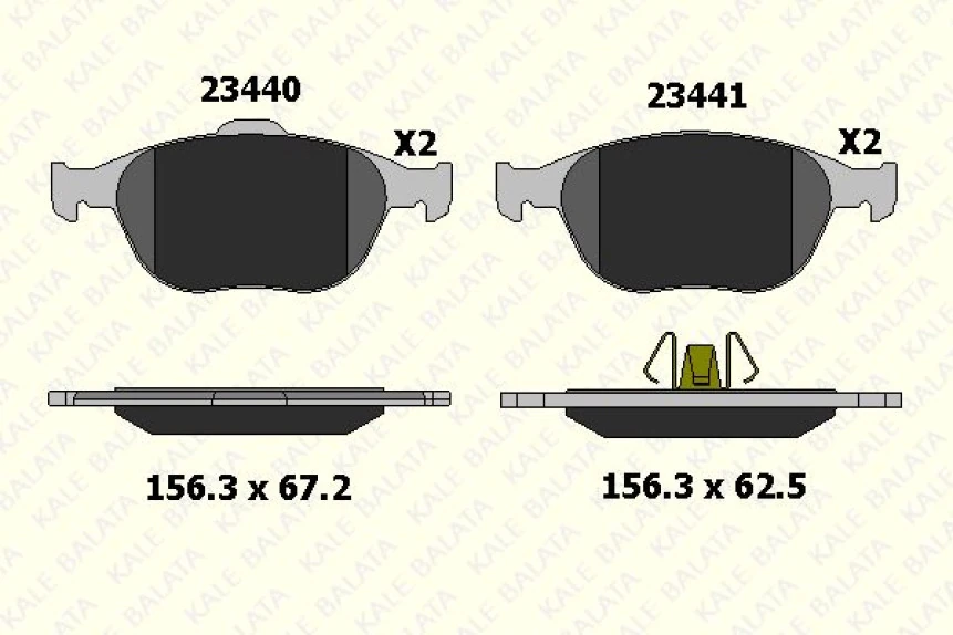 Ford On Fren Balatası Connect 1.8tdci 02>13 - Kale B 23440 176 05 Ans