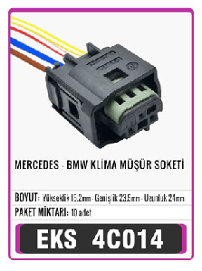 SOKET>KLİMA MÜŞÜR   MERCEDES  BMW   S4009 - EKS-4C014
