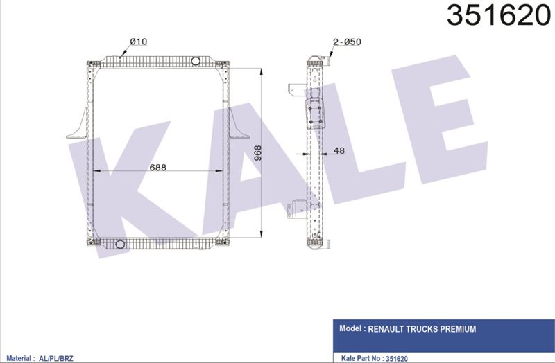 MOTOR RADYATORU CERCEVELI RENAULT PREMIUM 320-370-400-420 00> DCI 11 - KALE 351620