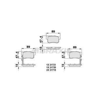 ARKA FREN BALATASI HONDA CIVIC 01>13 FD6 FB7 / CR-V 03>07 / ACCORD 98>08 / FRV 04> - BRAXIS AB0076
