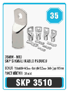 SIKMALI KABLO PABUCU>35MM - M10 SKP - EKS-SKP3510