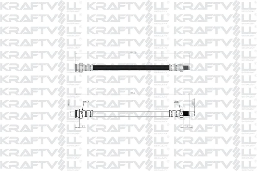 Fiat Arka Fren Hortumu (sag / Sol) Ducato II Boxer II Jumper II - Kraftvoll 07080380