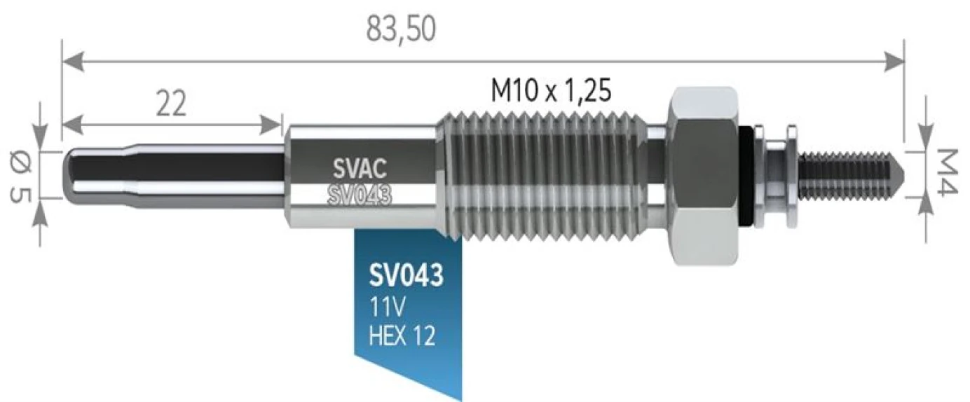 Ford Kizdirma Bujısı 11v Ranger 2,5d Mazda Bt50 2,5d 99>02 2,5td 99>06 Kia Besta 2,2d 96> K2700 Pregio 2, - Svac Sv043