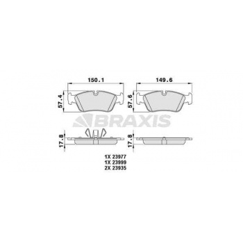 ON FREN BALATASI BMW E90 E87 - BRAXIS AA0221