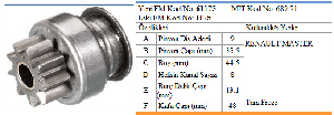 MARŞ DİŞLİSİ-JT 9D REN.MASTER -CANTER M151175/12MIT1063/ZEN1063 - FORMMETAL-61175