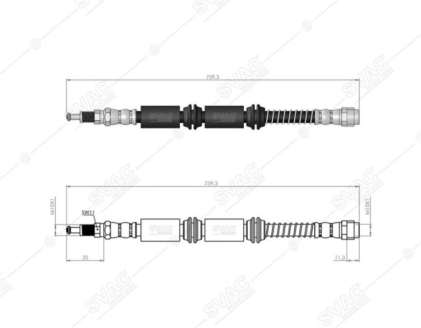 Vag Fren Hortumu On Porsche Cayenne 07>10 Touareg 05>10 - Svac 10-0223
