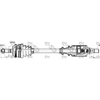 AKS SOL KOMPLE P106 GTI SAXO VTS (DIS FREZE: 21 IC FREZE: 22 BOY: 615MM) TU5J4 (1,6 16V) ABSLI: 48 D - GSP 210020
