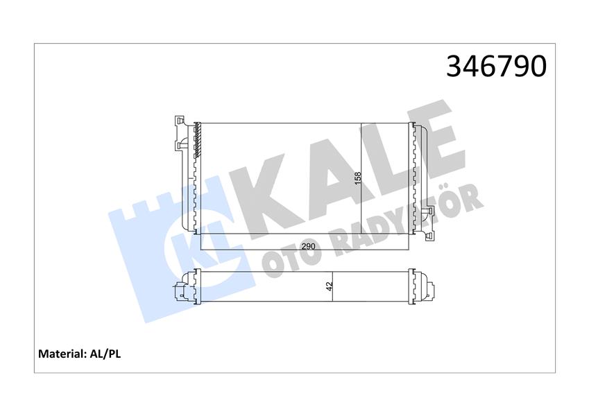 KALORIFER RADYATORU 190 W201 90>93 - KALE 346790