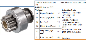 MARŞ DİŞLİSİ-LT 10D MF İNCE FRZ. -034- - FORMMETAL-42555