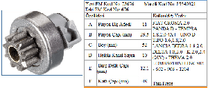 MARŞ DİŞLİSİ-MAR 11D TEMPRA/TİPO/UNO - FORMMETAL-73676