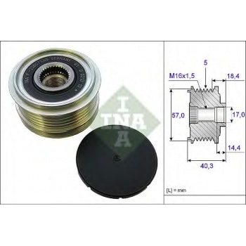 ALTERNATOR GERGI RULMANI ACCENT ERA BLUE ELANTRA GETZ I30 1,5 1,6 CRDI 2006> I20 1,4 CRDI 2008> KIA - INA 535018710