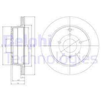 ARKA FREN AYNASI HAVALI 303mm CAPTIVA ANTARA 06> - DELPHI BG4069