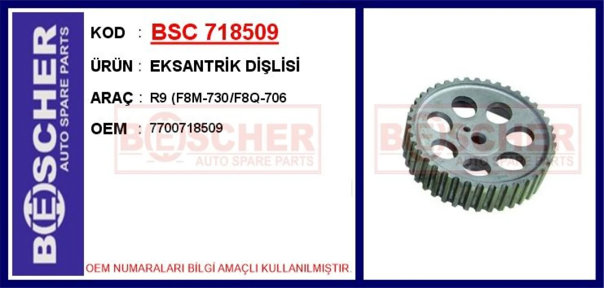 Renault Eski Eksantrık Dislisi F8m-F8q R9-19- Flash - Bsc 718509