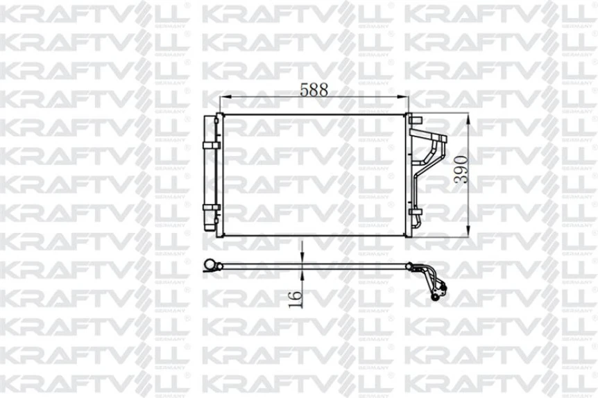 Hyundaı Klima Radyatoru Hyundaı Elantra 1.6 2014-> İ30 1.6 2015-> 6 İleri Vites - Kraftvoll 08060230