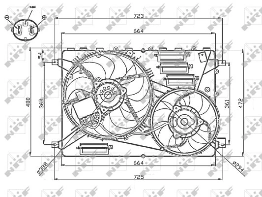 Land Rover Fan Motoru Komple 2.0-2.2 Freelander 2 (l359) Discovery Sport (l550) Evoque - Nrf 47755