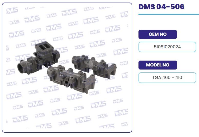 EGZOZ MANIFOLDU TAKIM AGR'LI MAN TGA 18.410 / 18.460 D2866 D2876 LF-LOH - DEMOSAN 04-506