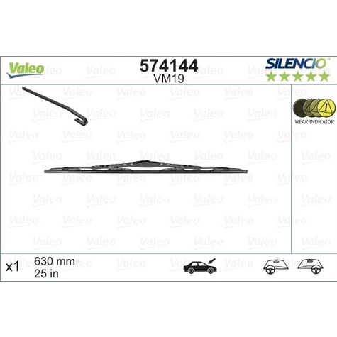 SILECEK SUPURGESI (630mm) E-CLASS W210 98>02 S210 97>03 - VALEO 574144