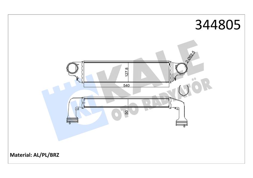 TURBO RADYATORU BMW E46  X3 E83 M47 M57 - KALE 344805