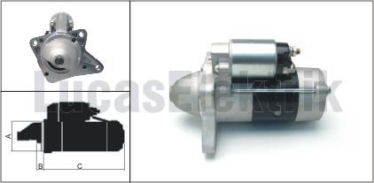 MARS MOTORU 12V / 2,2kW / 10 DIS FORD RANGER MAZDA B2500 98>04 - LUCAS LES0285