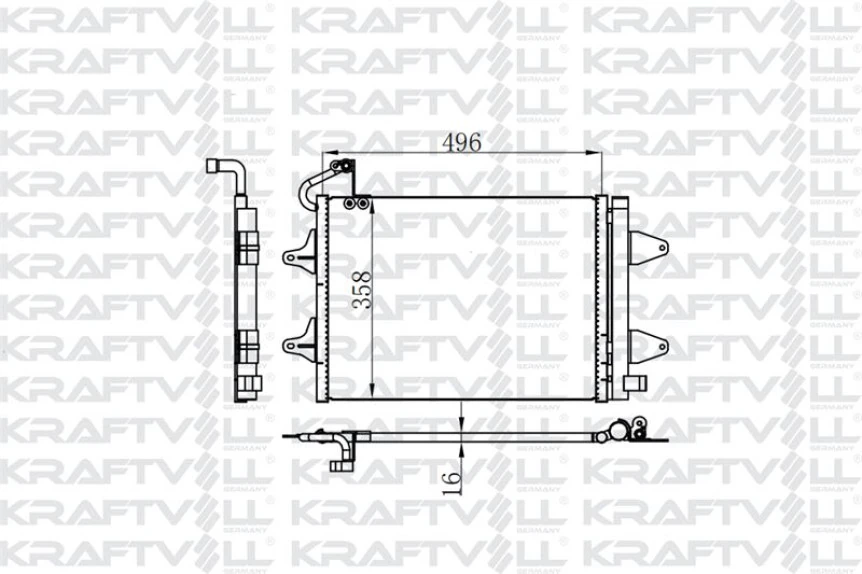 Vag Klima Radyatoru Polo Cordoba İbiza II IV Fabıa Roomster 1.0 1.2 1.4 1.6 1.8 1.9tdi 93>16 - Kraftvoll 08060248