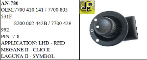 AYNA KUMANDA ANAHTARI>7 FİŞ CLIOII-KANG-MEG.II-LAGU II-MAST /MOVANO/VIVARO>7700410141>>93189850 - MCAR-AN780