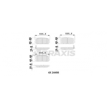 ARKA FREN BALATASI CAPTIVA ANTARA 2,0 CDTI / 2,2 CDTI / 2,4 / 3,0 / 3,2 V6 01 / 11 - BRAXIS AB0236