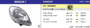 Unıversal Far-Renault Kango ( 2005)  Sağ Beyaz Sinyalli - Ayfar-202240