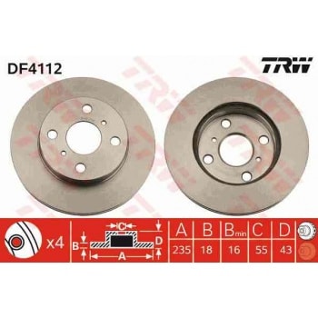FREN DISKI ÖN - . - TRW DF4112