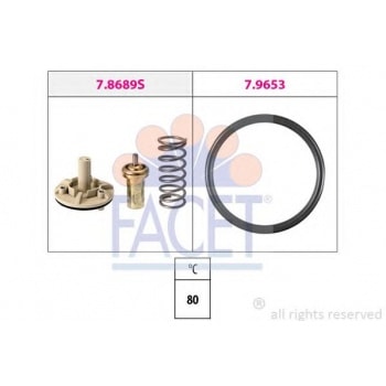TERMOSTAT 80>95° GOLF V VI JETTA III IV POLO SCIROCCO TIGUAN TOURAN A1 FABIA IBIZA V ALHAMBRA 1,4TSI - FACET 7.8689