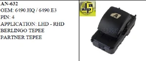 Unıversal Cam Anahtarı>peugeot Partner - Berlingo Tepe Sol Auto - 4 Pin   >>6490.e3/6490.hq - Mcar-An632