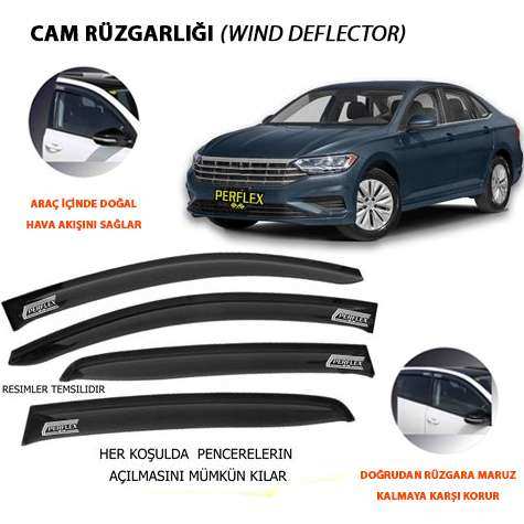 CAM RUZGARLIGI MUGEN TIP 4 PARCA JETTA DYNAMIC 2011-2018 - PERFLEX PD4-VW09