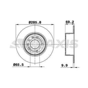 ARKA FREN DISKI (5 BIJON) VECTRA B 2.0I 16V 2.5I V6 95> - BRAXIS AE0197