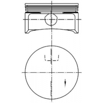 PISTON+SEGMAN Z18XE X18XE1 1.8 16V ZAFIRA A ASTRA G VECTRA C 81.00MM 050 (1.2x1.2x2.0) - AKD 44-3549-16-50