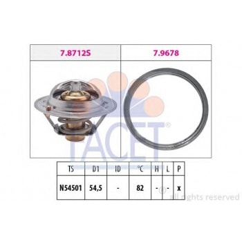 TERMOSTAT 82 DERECE MEGANE  ACCENT BLUE 1,4 BENZINLI 2011 -> I20 1,2 BENZINLI 2008 -> i30 2007 -> / - FACET 7.8713