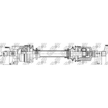 AKS SOL KOMPLE C5 (DIS FREZE: 25, IC FREZE: 37, UZUNLUK: 638 MM) DW10ATED (2,0HDI 8V) ES9J4S (3,0 24 - GSP 210141