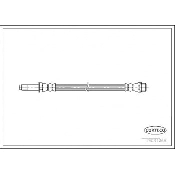 FREN HORTUMU ARKA 230mm T5 T6 T7 03> - CORTECO 19034268