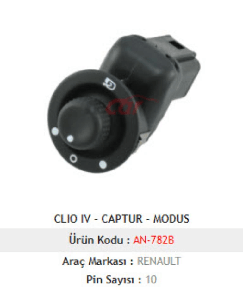 AYNA KUMANDA ANAHTARI-CLIO IV - CAPTUR - MODUS - MCAR-AN782B