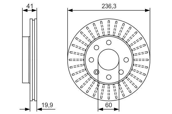 ON FREN DISKI ASTRA F 92>98 CORSA B 93>02 ASTRA CLASSIC 99>02 - BOSCH 0986479S98