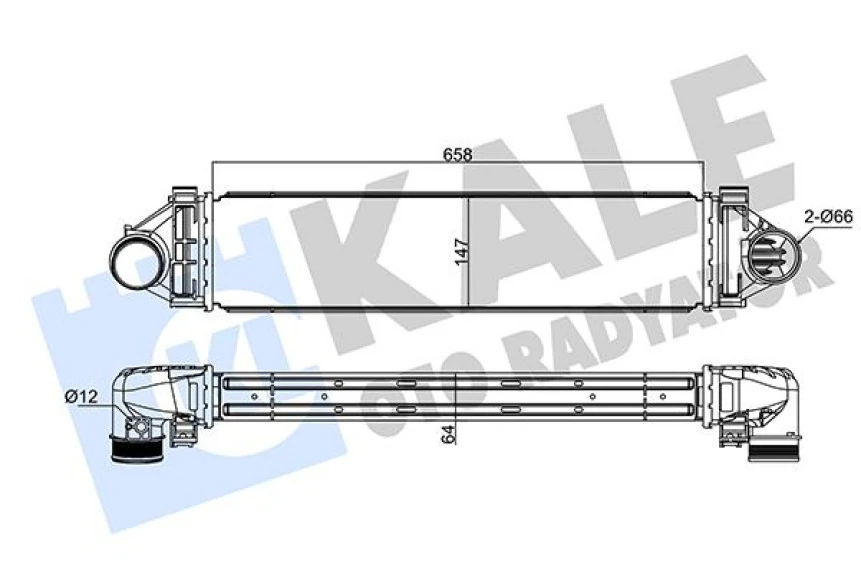Ford Turbo Radyatörü - 6g919l440de/2,0 Ecoboost 200-240 Ps - Kal 352335
