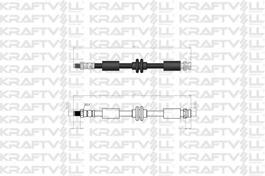 Ford Arka Fren Hortumu Kuga I 08-13 - Kraftvoll 07080614