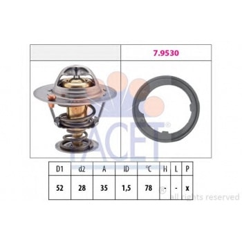 TERMOSTAT 78CC HONDA CIVIC 1990-2005 ACCORD 1990-2008 CITY 2003-2008 CRV 1995-2006 HR V 1999-> - FACET 7.8267