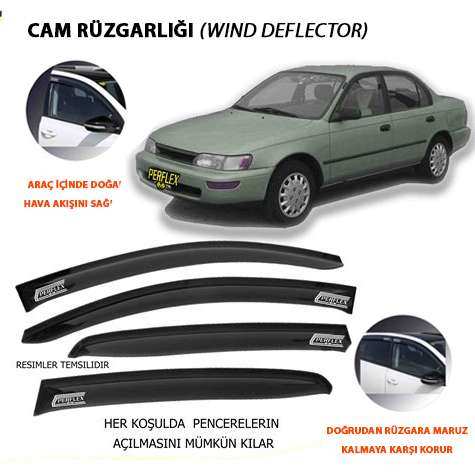 CAM RUZGARLIGI MUGEN TIP 4 PARCA TOYOTA COROLLA DYNAMIC 1992-1998 AE101 KASA - PERFLEX PD4-TY06