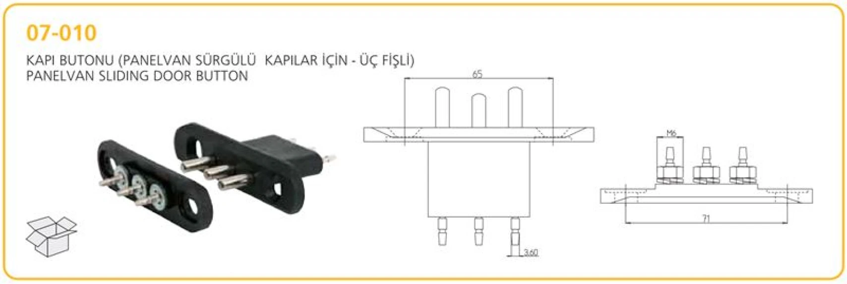 Unıversal Surgulu Kapı Otomatıgı 3 Fisli - Aksa 07-010