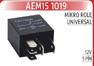 Unıversal Mikro Role 12v 5pin - Aem-151019